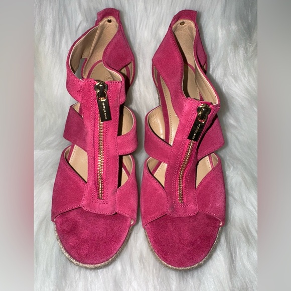 MICHAEL Michael Kors Fuchsia Suede Sandals - Picture 1 of 9